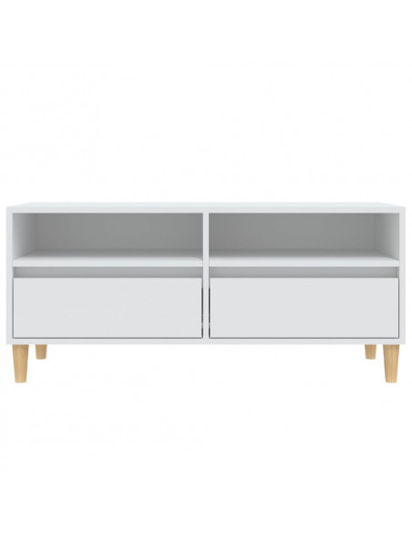Mobile Porta TV Bianco 100x34,5x44,5 cm in Legno Multistrato