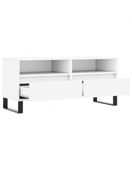 Mobile Porta TV Bianco 100x34,5x44,5 cm in Legno Multistrato