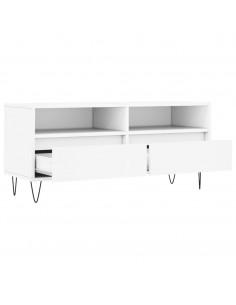 Mobile Porta TV Bianco 100x34,5x44,5 cm in Legno Multistrato