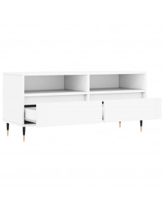 Mobile Porta TV Bianco 100x34,5x44,5 cm in Legno Multistrato
