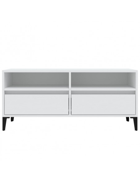 Mobile Porta TV Bianco 100x34,5x44,5 cm in Legno Multistrato