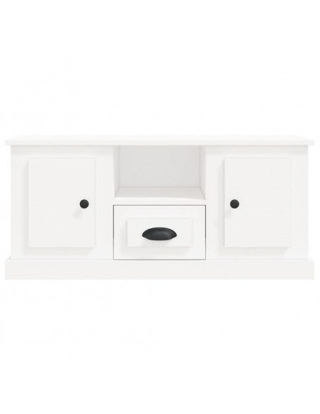 Mobile Porta TV Bianco 100x35,5x45 cm in Legno Multistrato