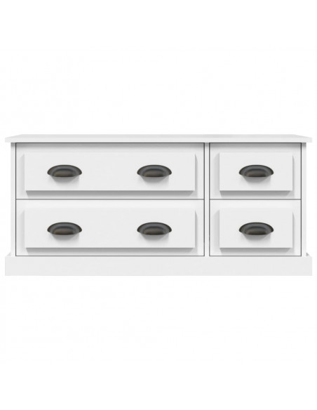 Mobile Porta TV Bianco 100x35,5x45 cm in Legno Multistrato