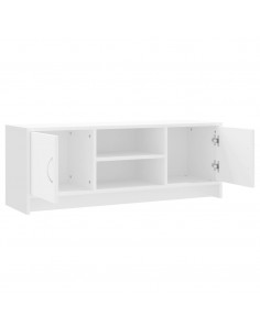 Mobile Porta TV Bianco 102x30x37,5 cm in Legno Multistrato