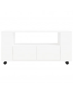 Mobile Porta TV Bianco 102x34,5x43 cm in Legno Multistrato