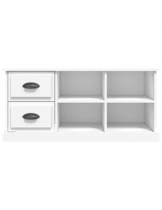 Mobile Porta TV Bianco 102x35,5x47,5 cm in Legno Multistrato