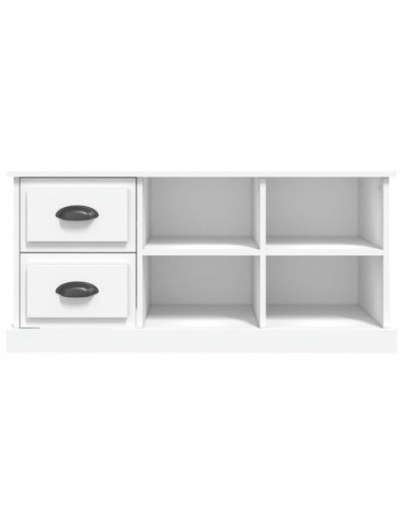 Mobile Porta TV Bianco 102x35,5x47,5 cm in Legno Multistrato