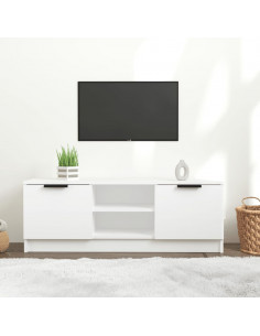 Mobile Porta TV Bianco 102x35x36,5 cm in Legno Multistrato