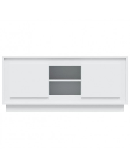 Mobile Porta TV Bianco 102x35x45 cm in Legno Multistrato