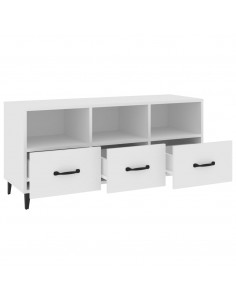 Mobile Porta TV Bianco 102x35x50 cm in Legno Multistrato