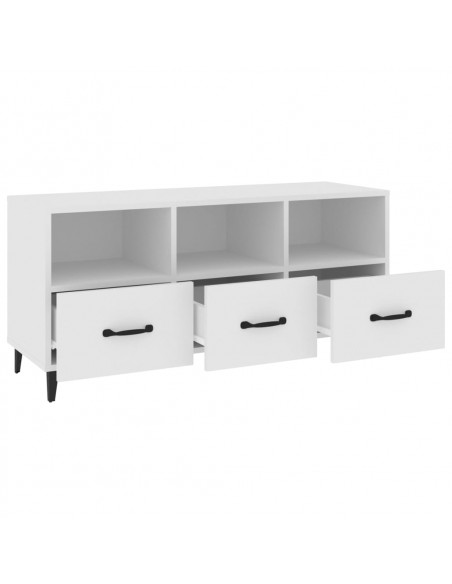 Mobile Porta TV Bianco 102x35x50 cm in Legno Multistrato