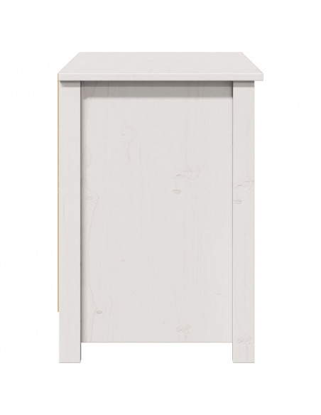 Mobile Porta TV Bianco 103x36,5x52 cm in Legno Massello di Pino