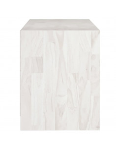 Mobile Porta TV Bianco 104x33x41 cm in Legno Massello di Pino