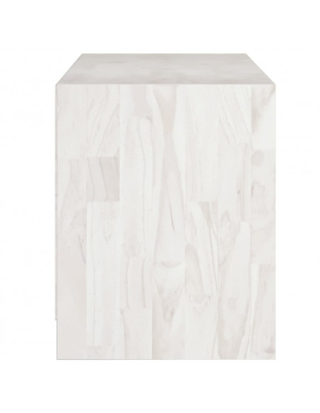 Mobile Porta TV Bianco 104x33x41 cm in Legno Massello di Pino