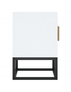 Mobile Porta TV Bianco 105x30x45cm in Legno Multistrato e Ferro