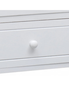 Mobile Porta TV Bianco 108x30x40 cm in Legno di Paulownia