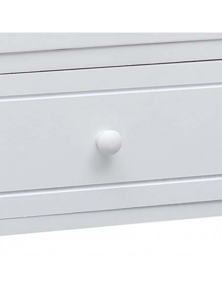 Mobile Porta TV Bianco 108x30x40 cm in Legno di Paulownia