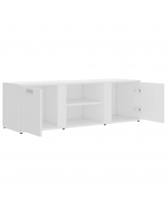 Mobile Porta TV Bianco 120x34x37 cm in Legno Multistrato