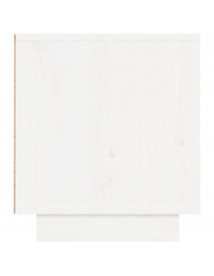 Mobile Porta TV Bianco 140x35x40 cm in Legno Massello di Pino