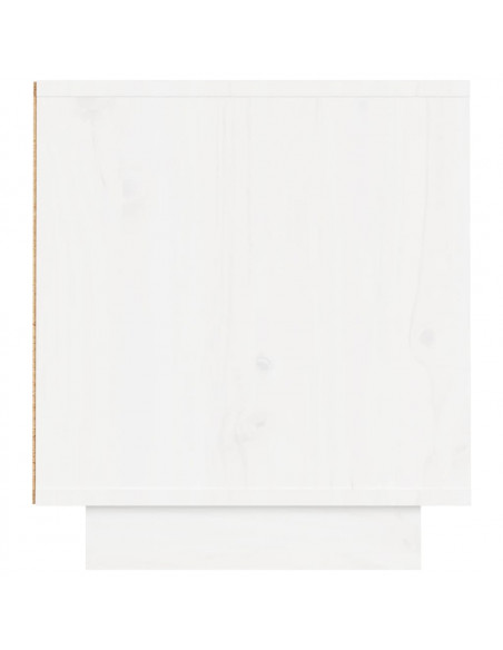 Mobile Porta TV Bianco 140x35x40 cm in Legno Massello di Pino