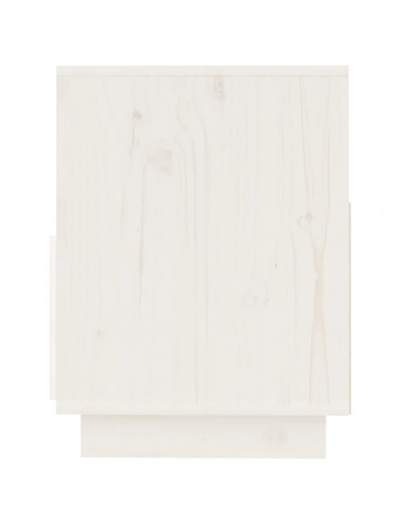 Mobile Porta TV Bianco 140x37x50 cm in Legno Massello di Pino