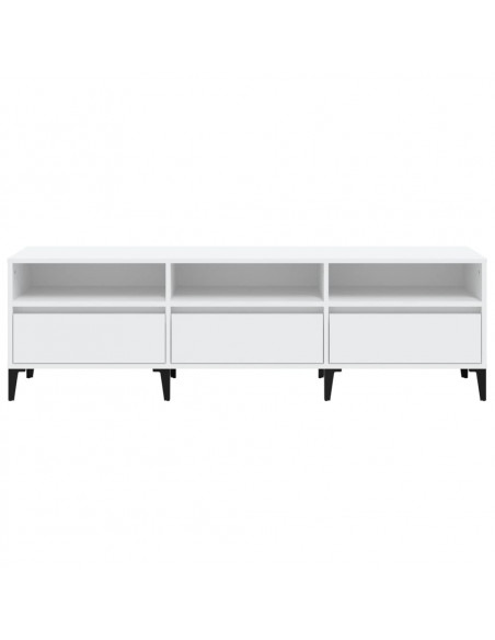 Mobile Porta TV Bianco 150x30x44,5 cm in Legno Multistrato