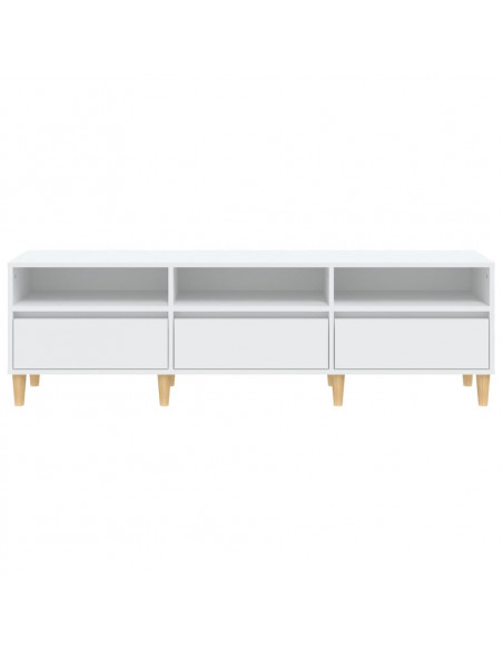 Mobile Porta TV Bianco 150x30x44,5 cm in Legno Multistrato