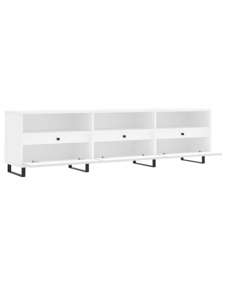 Mobile Porta TV Bianco 150x30x44,5 cm in Legno Multistrato