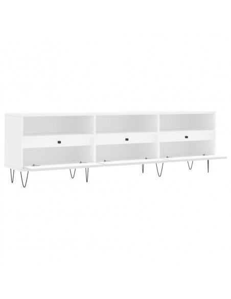 Mobile Porta TV Bianco 150x30x44,5 cm in Legno Multistrato
