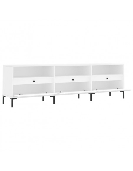 Mobile Porta TV Bianco 150x30x44,5 cm in Legno Multistrato