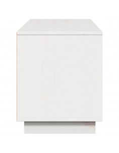 Mobile Porta TV Bianco 156x37x45 cm in Legno Massello di Pino