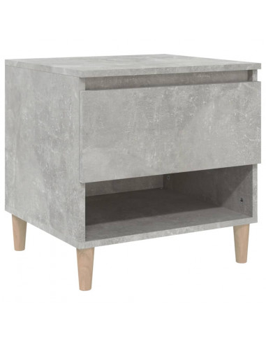 Comodino Grigio Cemento 50x46x50 cm in Legno Multistrato