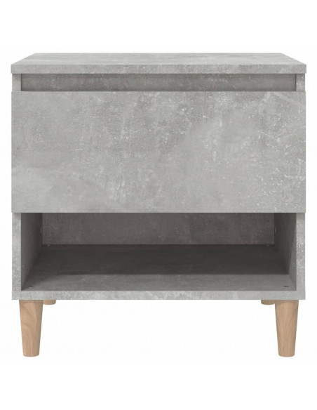 Comodino Grigio Cemento 50x46x50 cm in Legno Multistrato