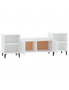Mobile Porta TV Bianco 160x35x55 cm in Legno Multistrato
