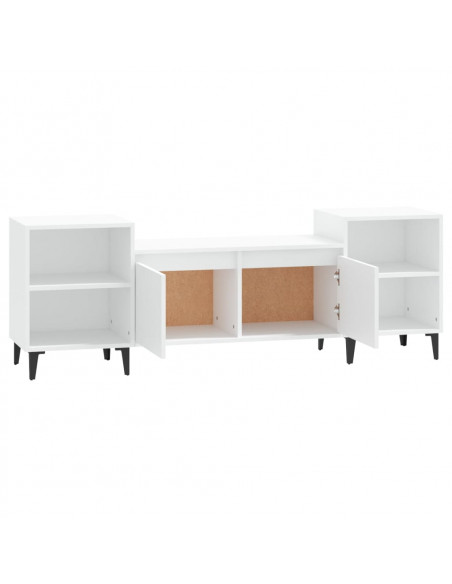 Mobile Porta TV Bianco 160x35x55 cm in Legno Multistrato