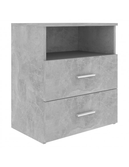 Comodino Grigio Cemento 50x32x60 cm
