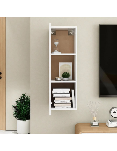 Mobile Porta TV Bianco 30,5x30x90 cm in Legno Multistrato