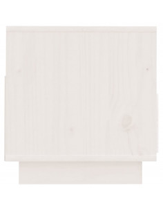 Mobile Porta TV Bianco 60x35x37 cm in Legno Massello di Pino