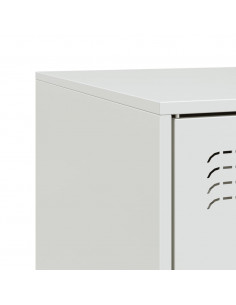 Mobile Porta TV Bianco 67x39x44 cm in Acciaio