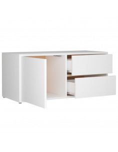 Mobile Porta TV Bianco 80x34x36 cm in Legno Multistrato
