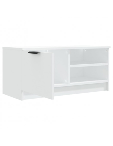 Mobile Porta TV Bianco 80x35x36,5 cm in Legno Multistrato