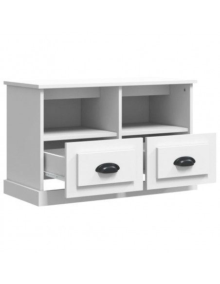 Mobile Porta TV Bianco 80x35x50 cm in Legno Multistrato