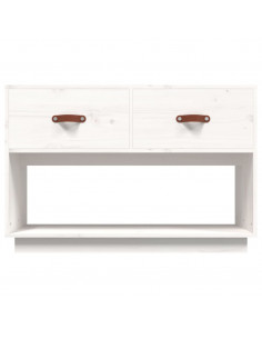 Mobile Porta TV Bianco 90x40x60 cm in Legno Massello di Pino