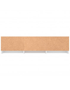 Mobile Porta TV Bianco Lucido 140x40x35,5 cm Legno Multistrato