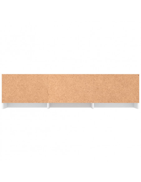 Mobile Porta TV Bianco Lucido 140x40x35,5 cm Legno Multistrato