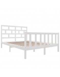 Giroletto Bianco in Legno Massello di Pino 160x200 cm 2