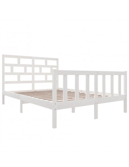 Giroletto Bianco in Legno Massello di Pino 160x200 cm