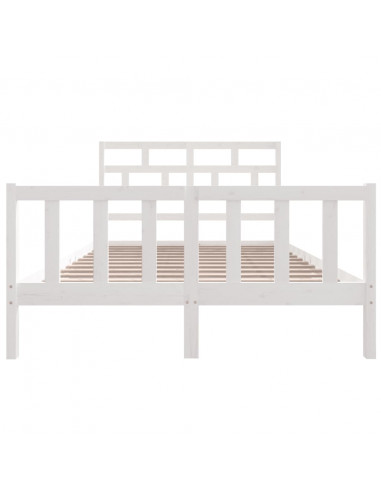 Giroletto Bianco in Legno Massello di Pino 160x200 cm