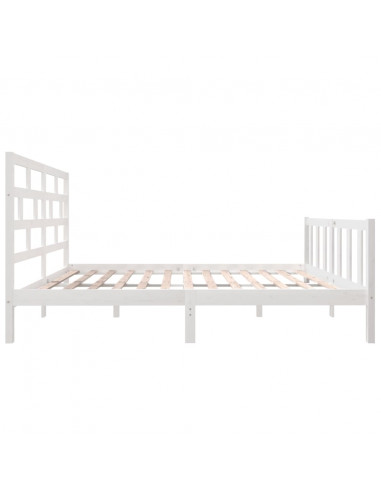 Giroletto Bianco in Legno Massello di Pino 160x200 cm