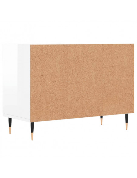 Mobile Porta TV Bianco Lucido 69,5x30x50cm in Legno Multistrato